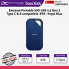SanDisk Extreme Portable SSD SDSSDE61 USB 3.2 Gen 2 Type C and Type A compatible  8TB Royal Blue - 619659221386
