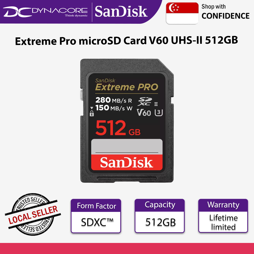 SanDisk Extreme Pro microSD Card V60 UHS-II 512GB - 619659202156