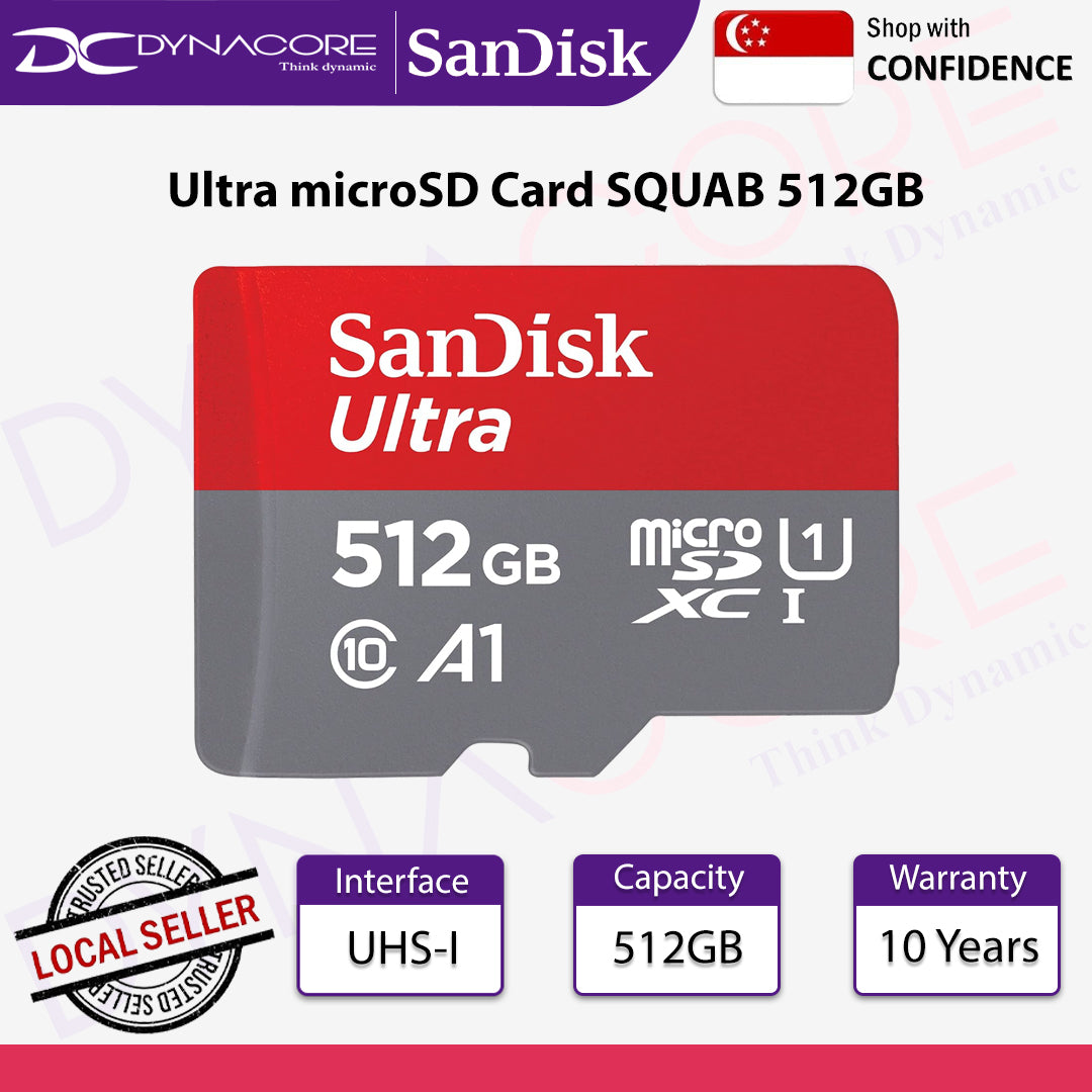 SanDisk Ultra microSD Card SQUAC 512GB - 619659200503