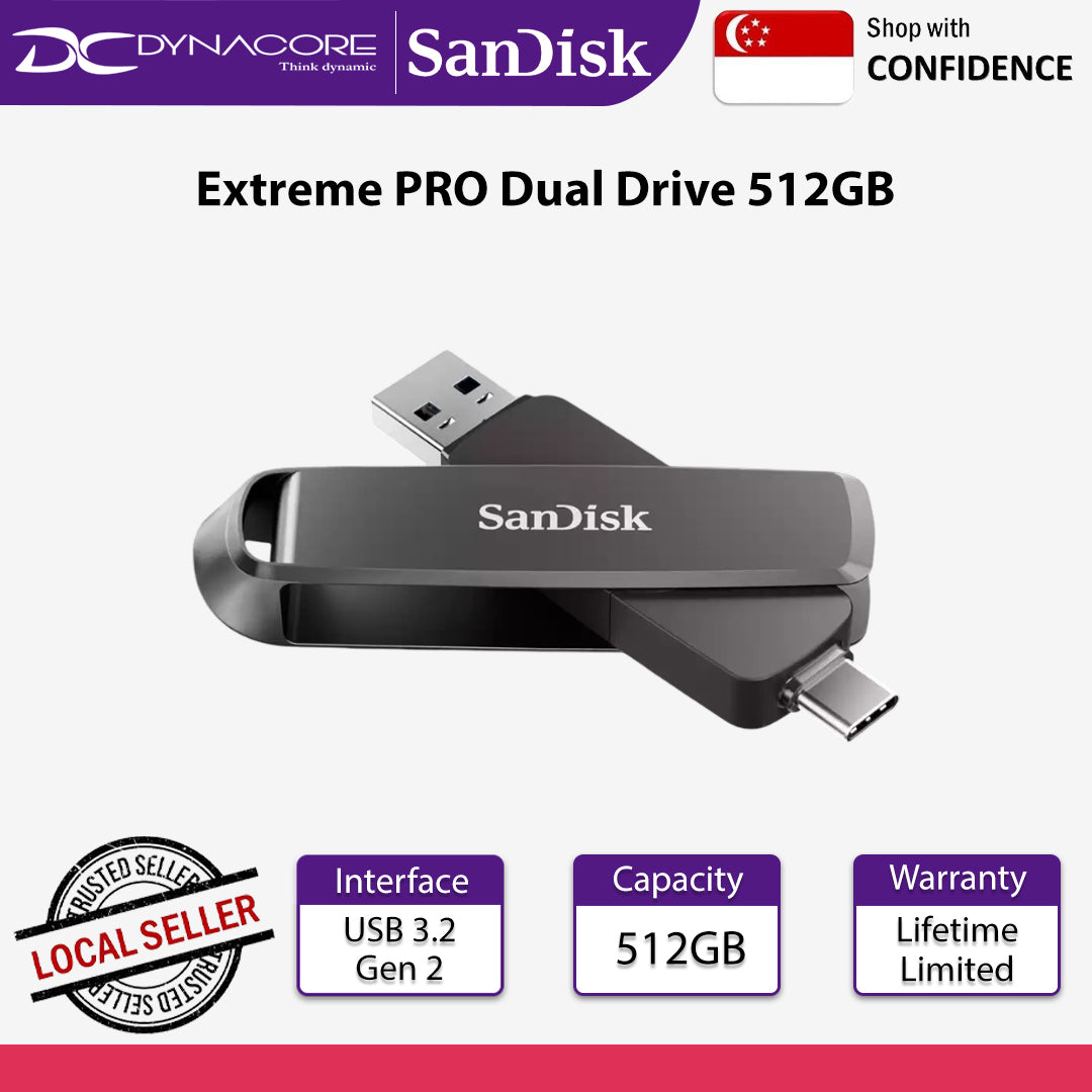 Sandisk Extreme PRO Dual Drive 512GB - 619659204600