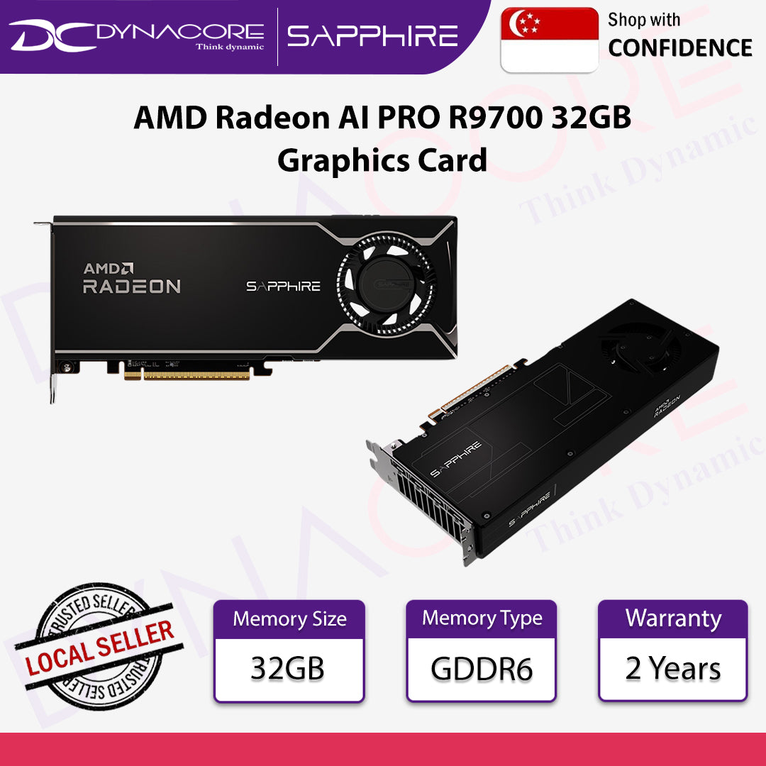 Sapphire AMD Radeon AI PRO R9700 32GB Graphics Card - 4895106297234