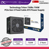 SilverStone Technology Triton 750Rx 750W PCIe Gen 5 Fixed Cable ATX Power Supply - 844761028411