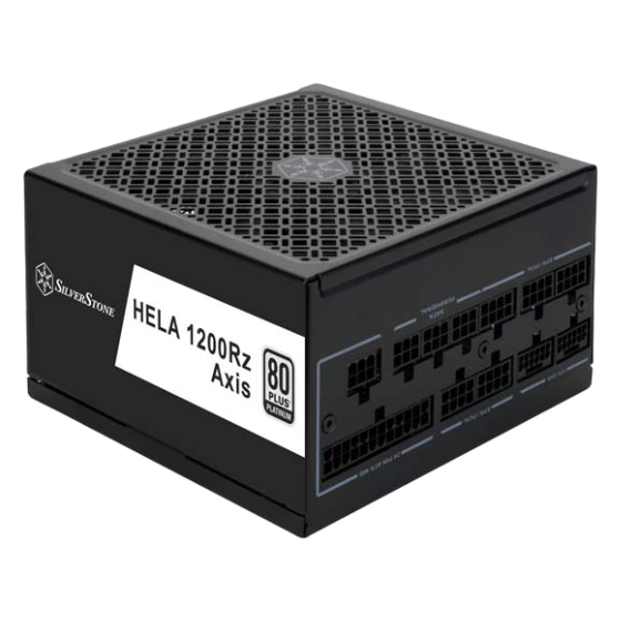 SilverStone HA1200R-PMA HELA 1200Rz AXIS 1200W ATX3.1 80 Plus Platinum Fully Modular ATX Power Supply - 4711643770026
