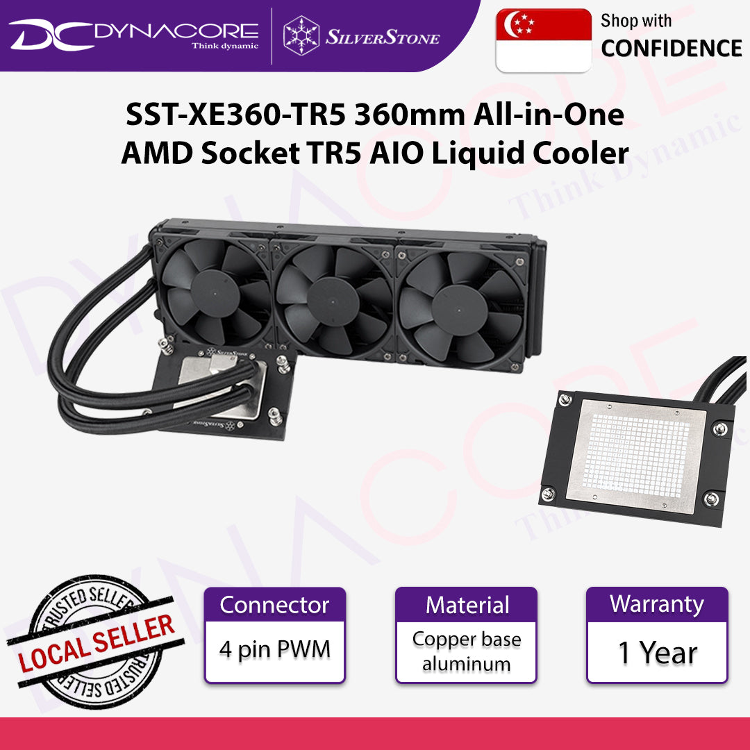 SilverStone SST-XE360-TR5 360mm All-in-One AMD Socket TR5 AIO Liquid Cooler - 4710679817620