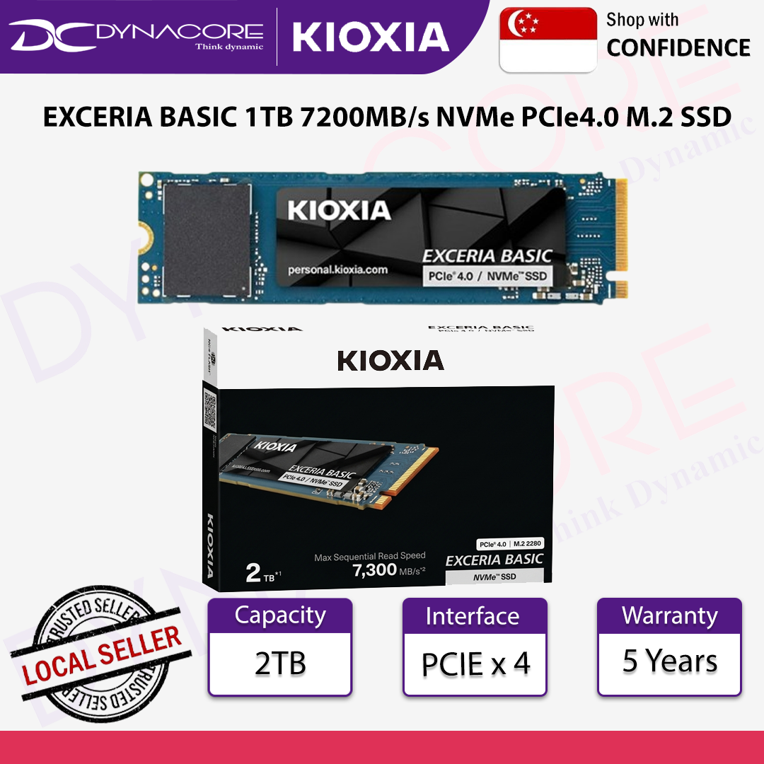 KIOXIA EXCERIA BASIC 1TB 7200MB/s NVMe PCIe4.0 M.2 SSD