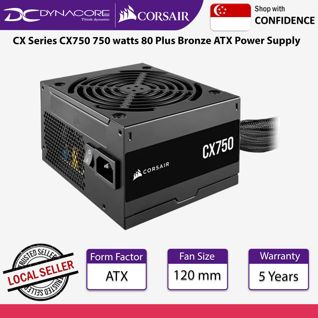 Corsair CX Series CX750 750 watts 80 Plus Bronze ATX Power Supply - CS-CP-9020279-UK