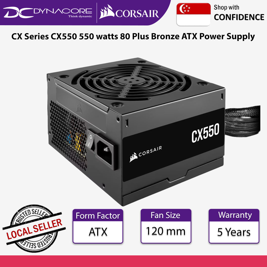 Corsair CX Series CX550 550 watts 80 Plus Bronze ATX Power Supply - 840006670834