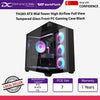 DarkFlash TH285 ATX Mid-Tower High Airflow Full View Tempered Glass Front PC Gaming Case Black - DFTH285BLK