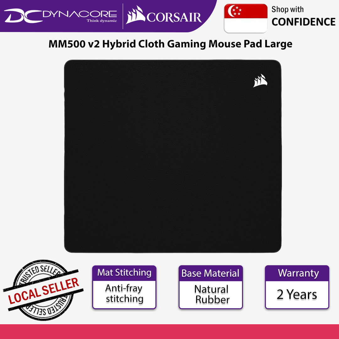 Corsair MM500 v2 Hybrid Cloth Gaming Mouse Pad Large - 840006688808
