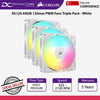 Corsair RS120 ARGB 120mm PWM Fans Triple Pack - White - 840006684176