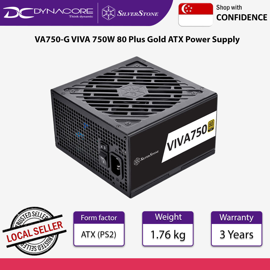 SilverStone VA750-G VIVA 750W 80 Plus Gold ATX Power Supply - SST-VA750-G