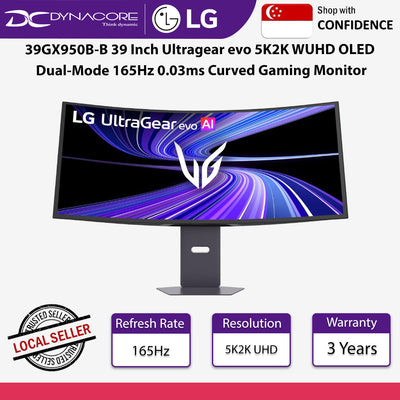 LG 39GX950B-B 39 Inch Ultragear evo 5K2K WUHD OLED Dual-Mode 165Hz 0.03ms Curved Gaming Monitor - LG39GX950B-B