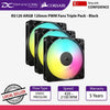 Corsair RS120 ARGB 120mm PWM Fans Triple Pack - Black - 840006684138