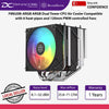 SilverStone FM620B-ARGB ARGB Dual Tower CPU Air Cooler Compatible with 6 heat-pipes and 120mm PWM controlled Fans - SST-FM620B-ARGB