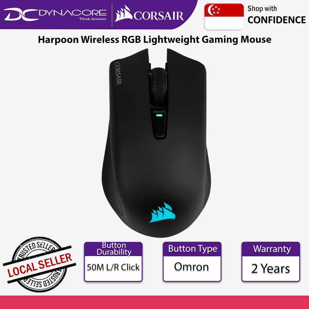 Corsair Harpoon Wireless RGB Lightweight Gaming Mouse - 843591080729