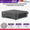 ASUS NUC 15 Lite U300 Intel Graphics DDR5 8GB RAM 512GB SSD Win 11 Pro Mini PC Black - 199291420694
