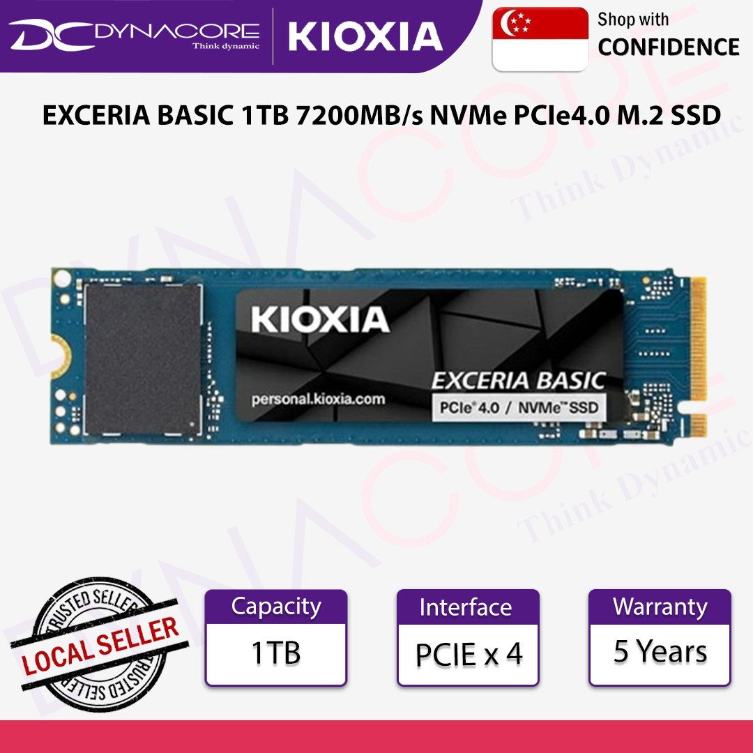 KIOXIA EXCERIA BASIC 1TB 7200MB/s NVMe PCIe4.0 M.2 SSD