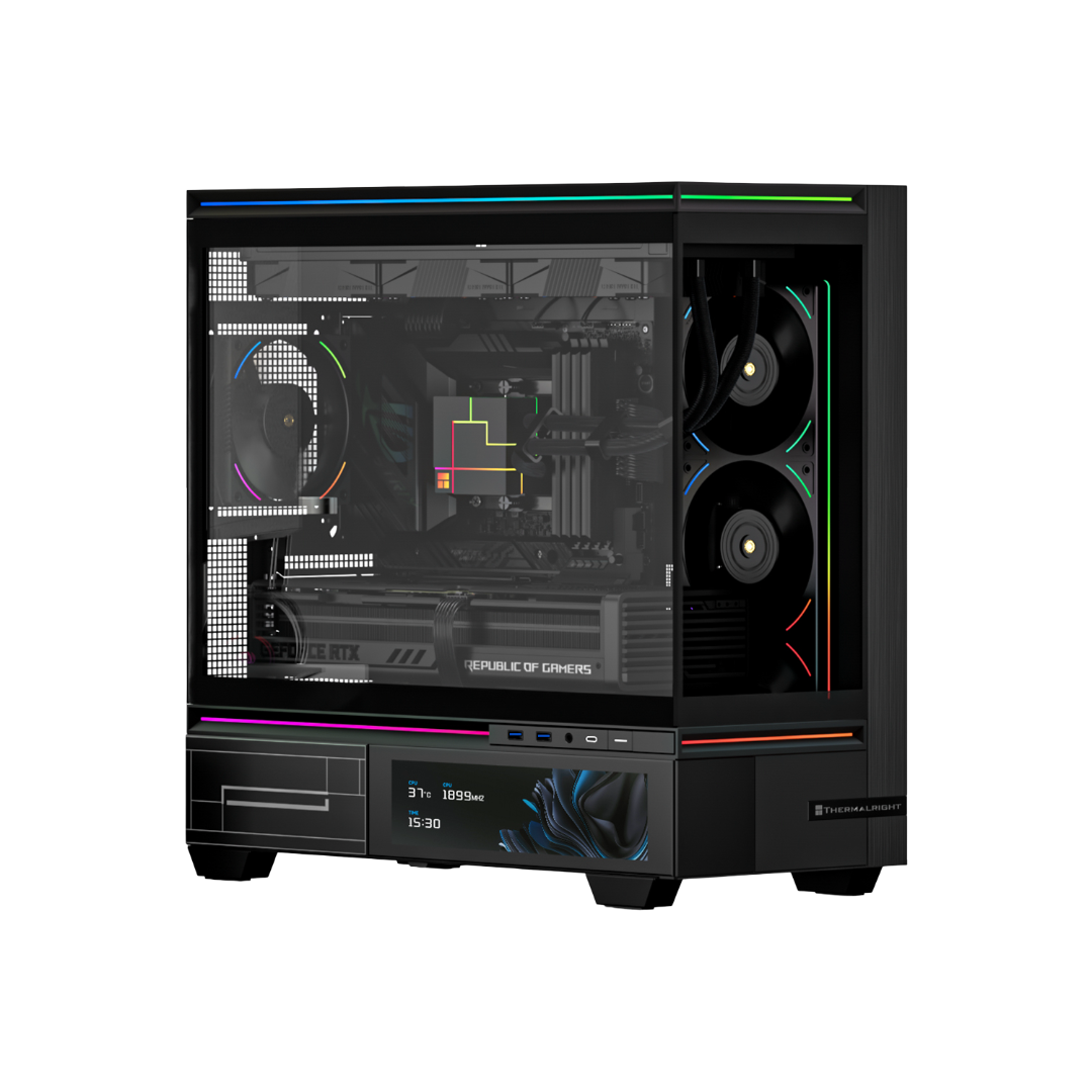 Thermalright TL-M10 Vision Micro-ATX PC Case Black Fans not Included - TLM10VISBLK