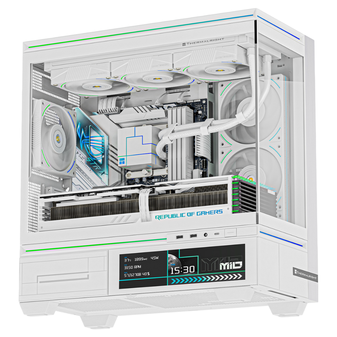 Thermalright TL-M10 Vision Micro-ATX PC Case White Fans not Included - TLM10VISWHT