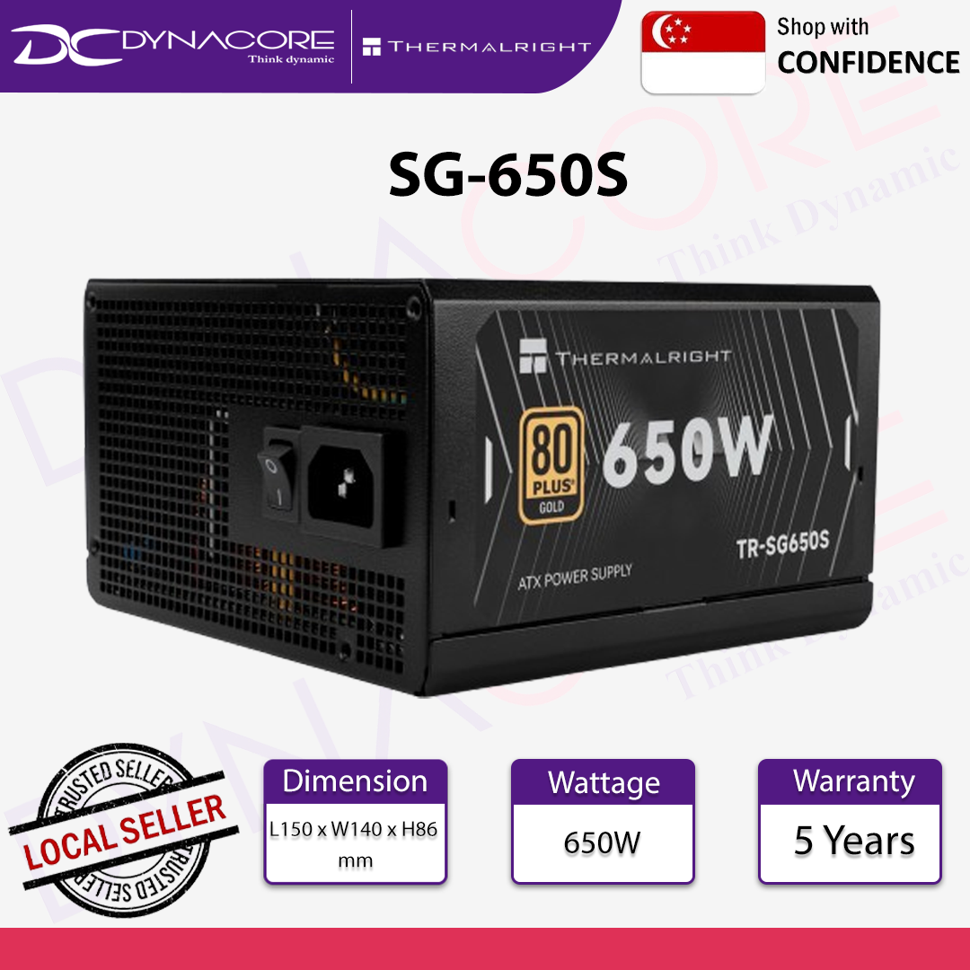 Thermalright TR-SG 650S 80 Plus 650W ATX Black Power Supply - 814256018098