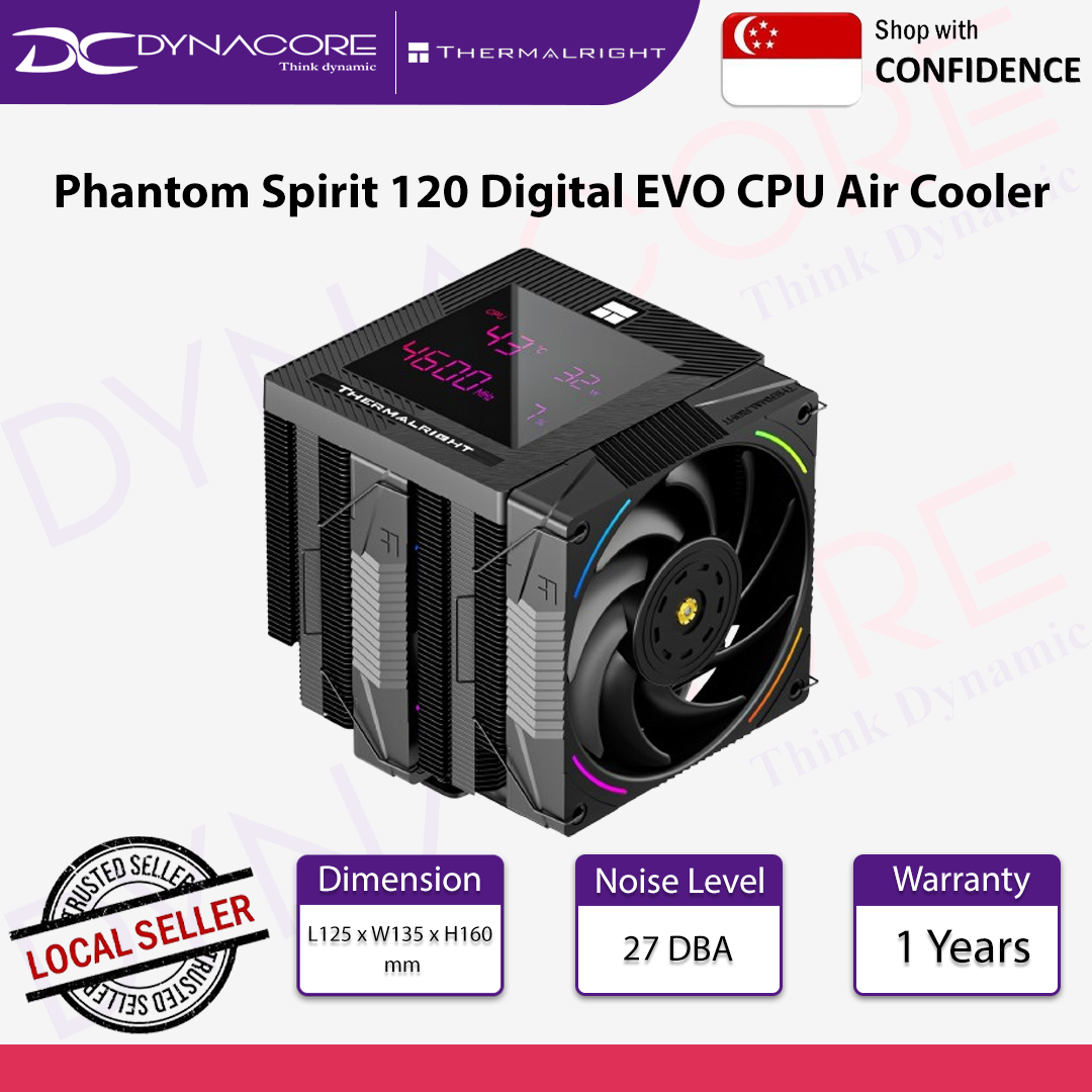 Thermalright Phantom Spirit 120 Digital EVO CPU Air Cooler - 814256021661