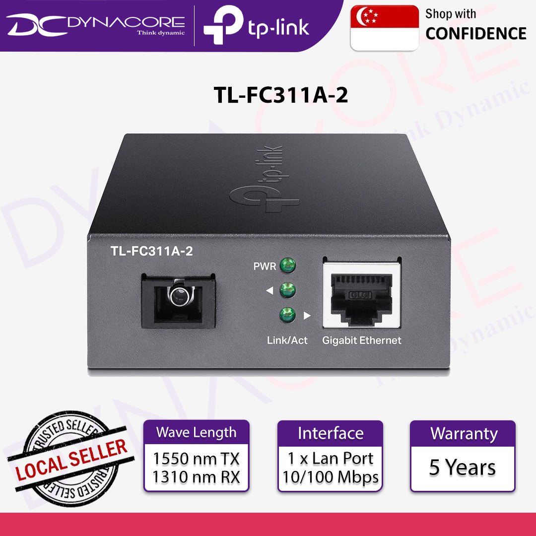 TP-Link TL-FC311A-2 Gigabit WDM Media Converter - 6935364072896