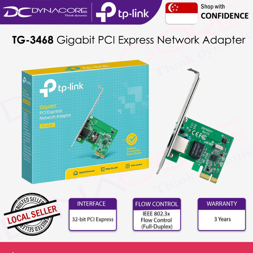 TP-LINK TG-3468 Gigabit PCIE Network Adapter - 6935364001049