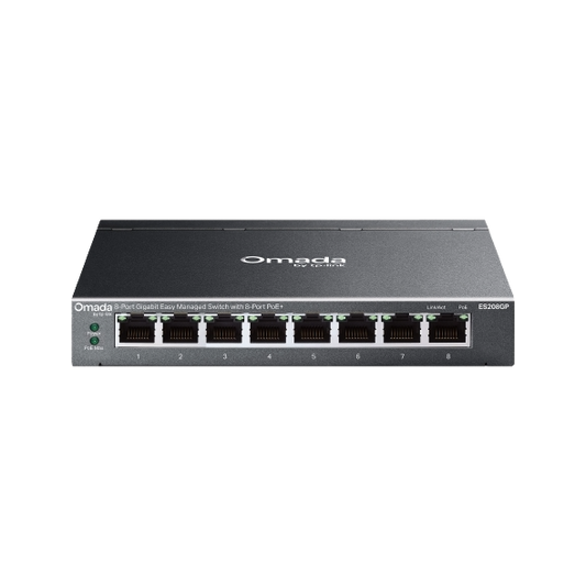 TP-Link ES208GP Omada 8-Port Gigabit Easy Managed Switch with 8-Port PoE+ - 1210002609708
