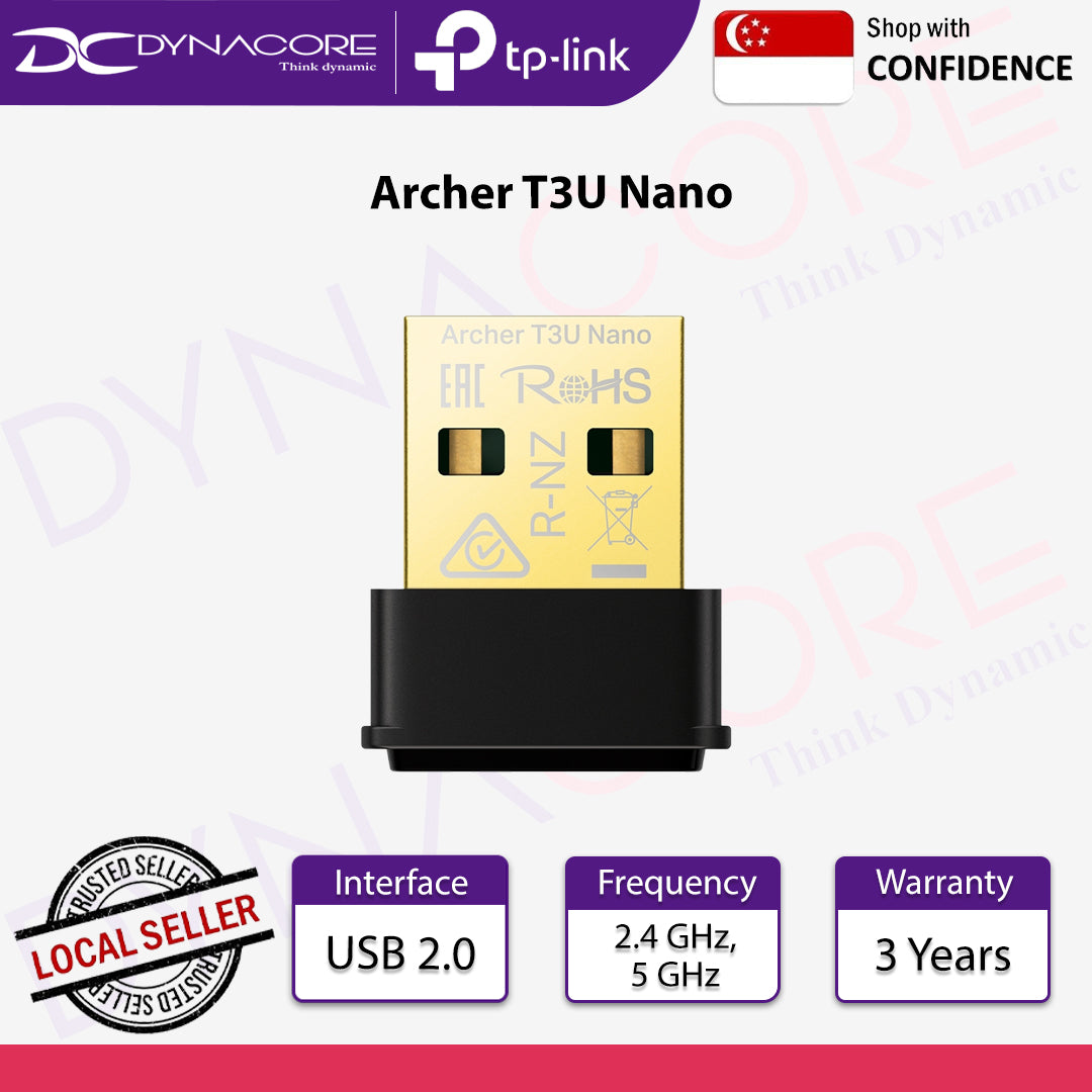 TP-Link Archer T3U Nano AC1300 Nano Wireless MU-MIMO USB Adapter - 6935364072667