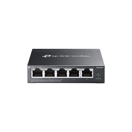 TP-LINK ES205GP Omada 5-Port Gigabit Easy Managed Switch with 4-Port PoE+ (5Y BLT) - 8885020620931