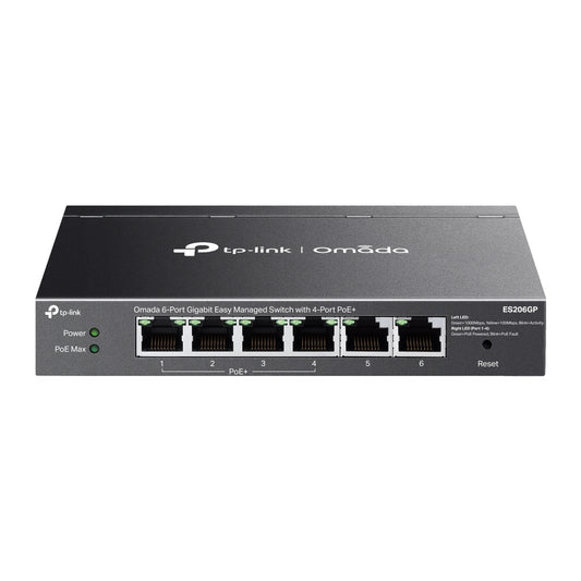 TP-LINK ES206GP Omada 6-Port Gigabit Easy Managed Switch with 4-Port PoE+ - 1210002600644