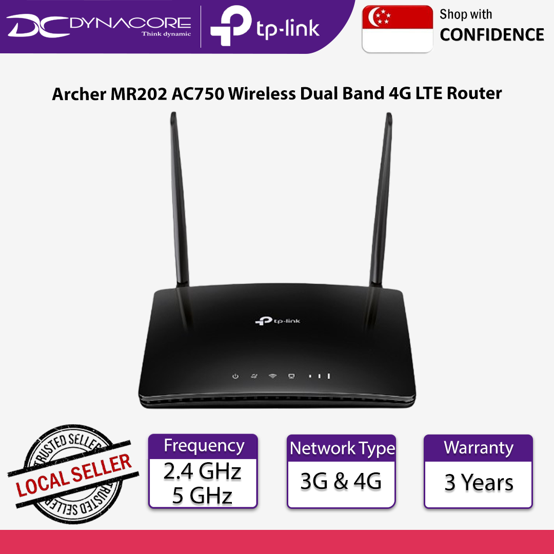 TP-Link Archer MR202 AC750 Wireless Dual Band 4G LTE Router  - 8885020625745