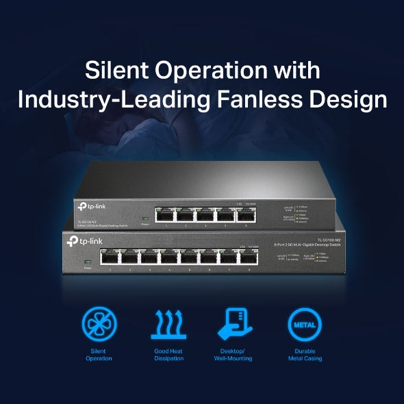 TP-Link TL-SG105-M2 5-Port / TL-SG108-M2 8-Port 2.5G Gigabit Desktop Switch - 6935364052881 / 6935364052904