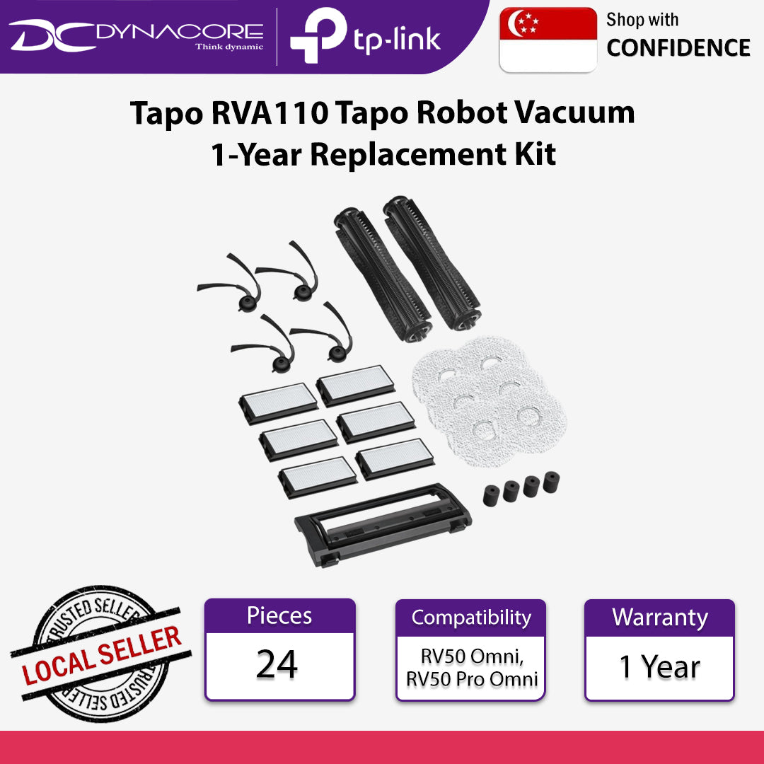 TP-Link Tapo RVA110 Tapo Robot Vacuum 1-Year Replacement Kit Compatible Models Tapo RV50 Pro Omni and Tapo RV50 Omni - 1210002613378