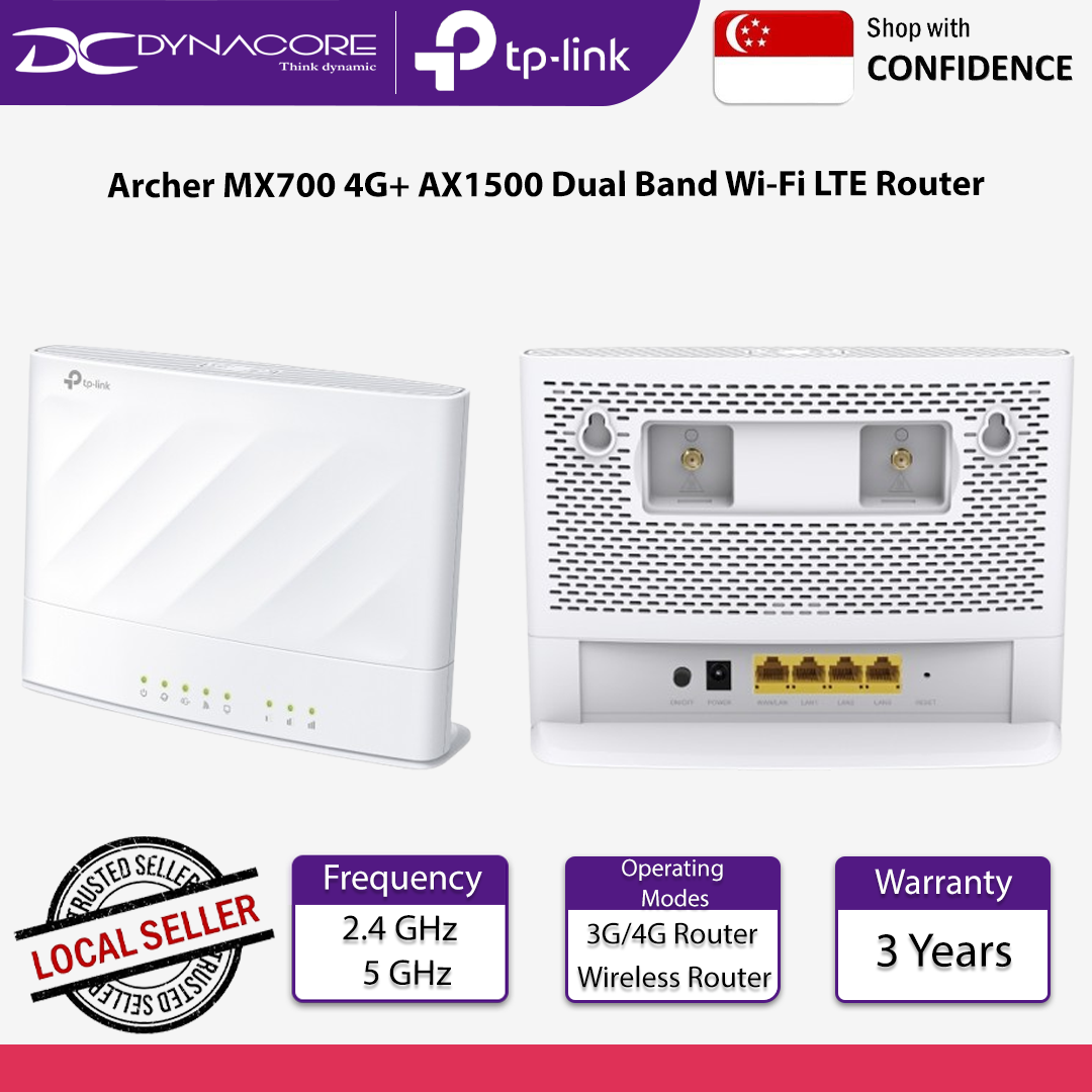 TP-Link Archer MX700 4G+ AX1500 Dual Band Wi-Fi LTE Router - 1210002608022