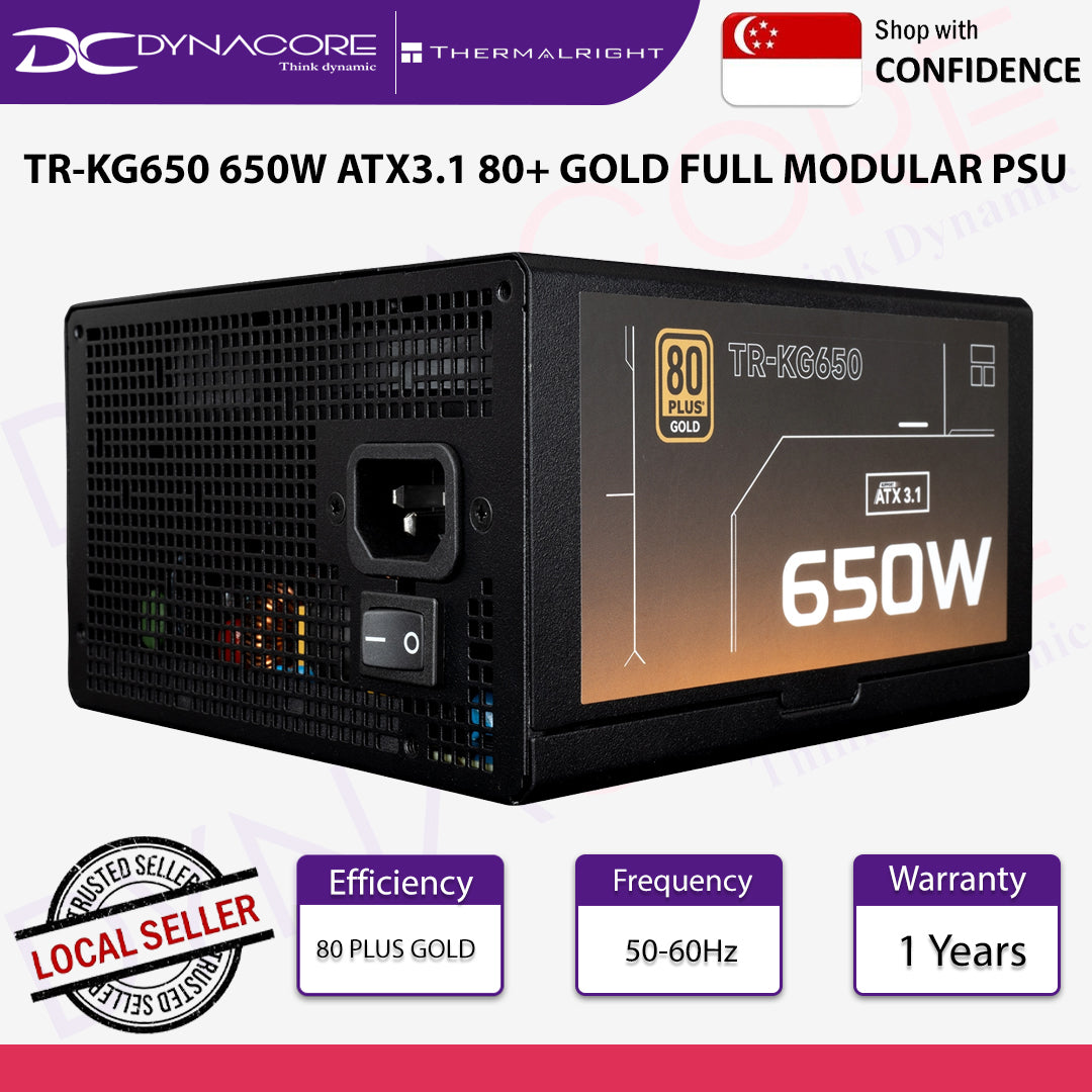 Thermalright TR-KG650 650W 80 Plus Gold Full Modular ATX 3.1 Power Supply - 814256019729