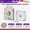 ASUS TUF Gaming TF120 ARGB White Edition Case Fan - 1-Pack - 4711081845393