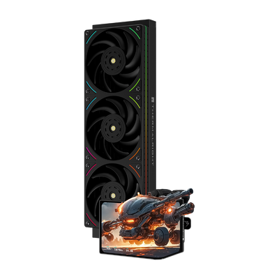 Thermalright Levita Vision 360 UB ARGB 360mm AIO Liquid Cooler 2K 60Hz Curved Screen Black - 814256022378