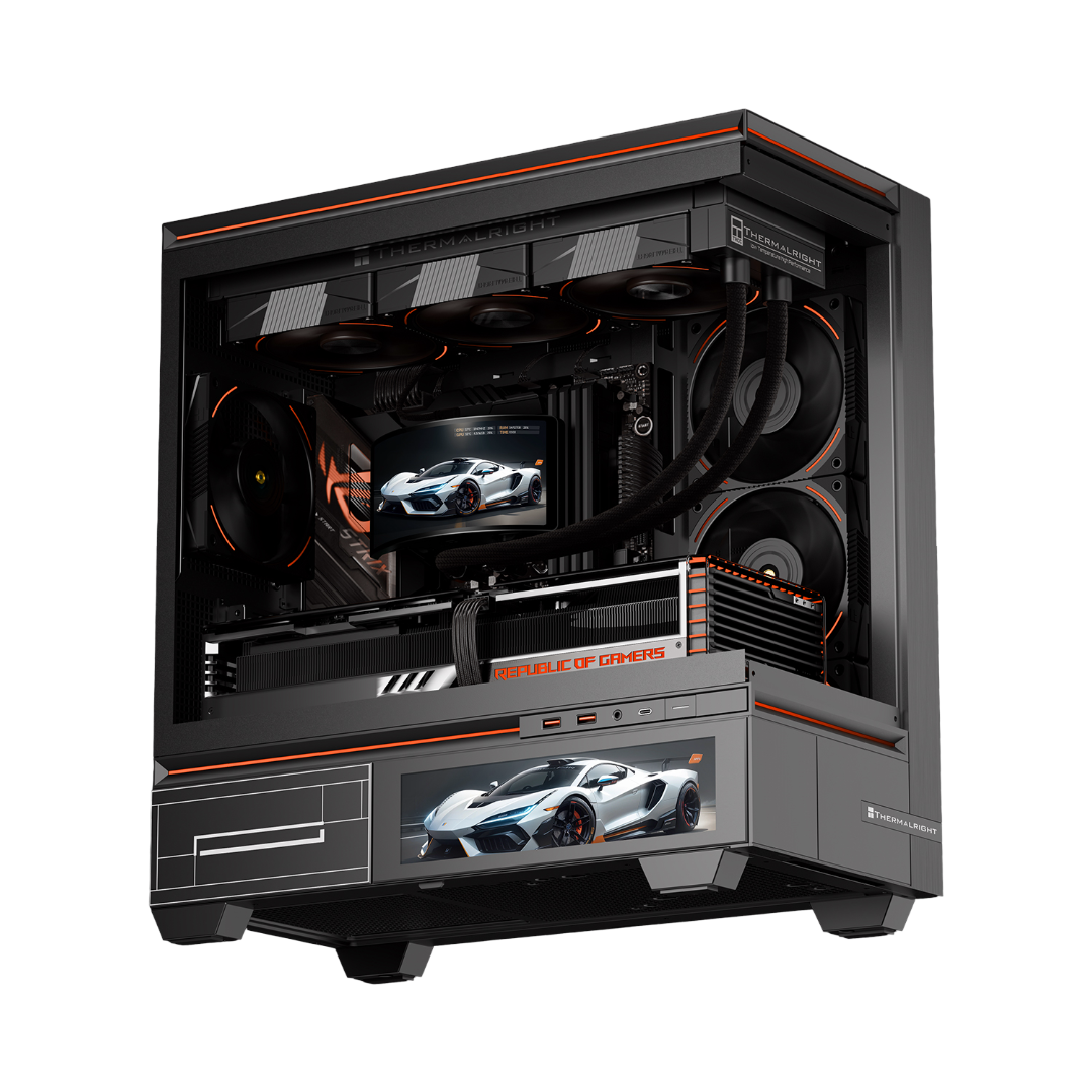 Thermalright Rainbow Vision 360 Turbo ARGB 360mm Aio Cooler 60HZ Curved Screen Black - 814256021746