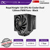 Thermalright Royal Knight 120 CPU Air Cooler Dual 120mm PWM Fans Black - 814256018203
