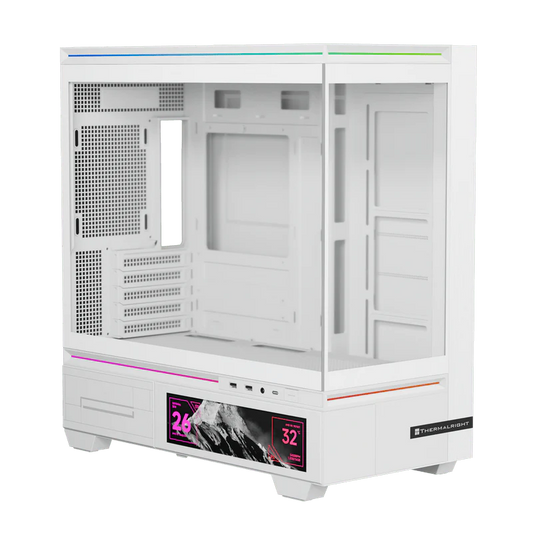 Thermalright TL-M10 Vision Micro-ATX PC Case with Case Fan White - TLM10VISWHTCF