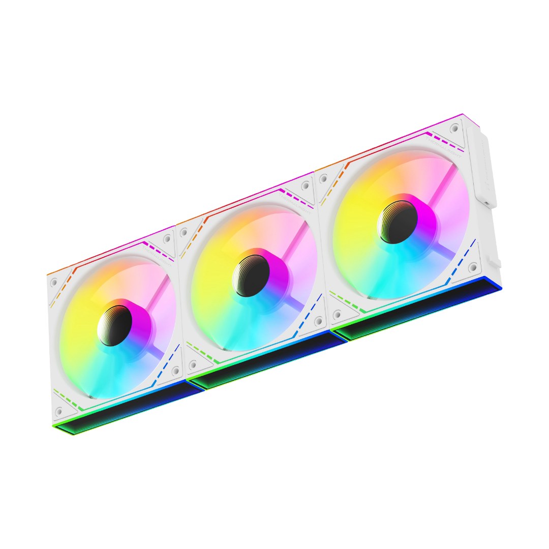Thermalright TL-M12QRW-S X3 120mm Reverse Blade ARGB PC Case Fan 3 Pack White - 814256022262
