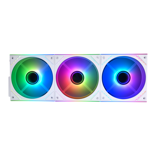 Thermalright TL-M12QRW-S X3 120mm Reverse Blade ARGB PC Case Fan 3 Pack White - 814256022262