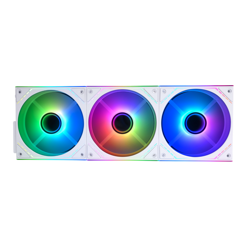 Thermalright TL-M12QRW-S X3 120mm Reverse Blade ARGB PC Case Fan 3 Pack White - 814256022262