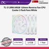 Thermalright TL-S12RW ARGB 120mm Reverse Fan CPU Cooler 3 Pack Fans White - 814256018333
