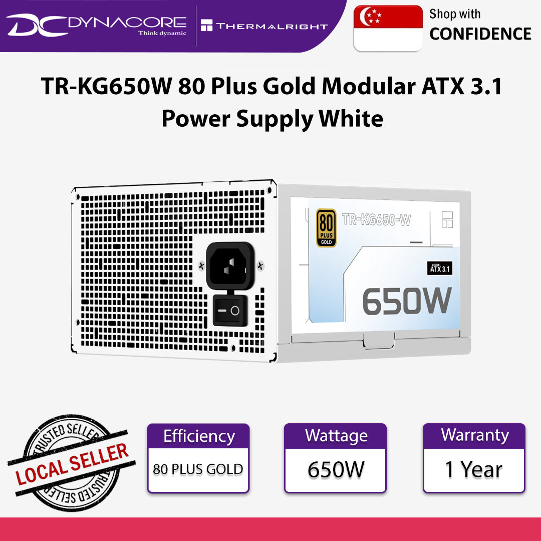 Thermalright TR-KG650W 80 Plus Gold Modular ATX 3.1 Power Supply White - 814256019750