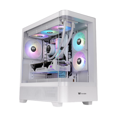 Thermaltake View 290 Tempered Glass ARGB Mid Tower ATX PC Case Snow - CA-11G-00M6WN-00