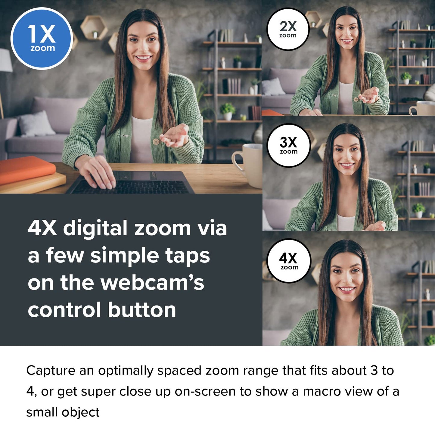 Creative Live! Cam Sync V3 - 2k QHD Webcam with 4K Digital Zoom and Built-in Mics - 5390660195365