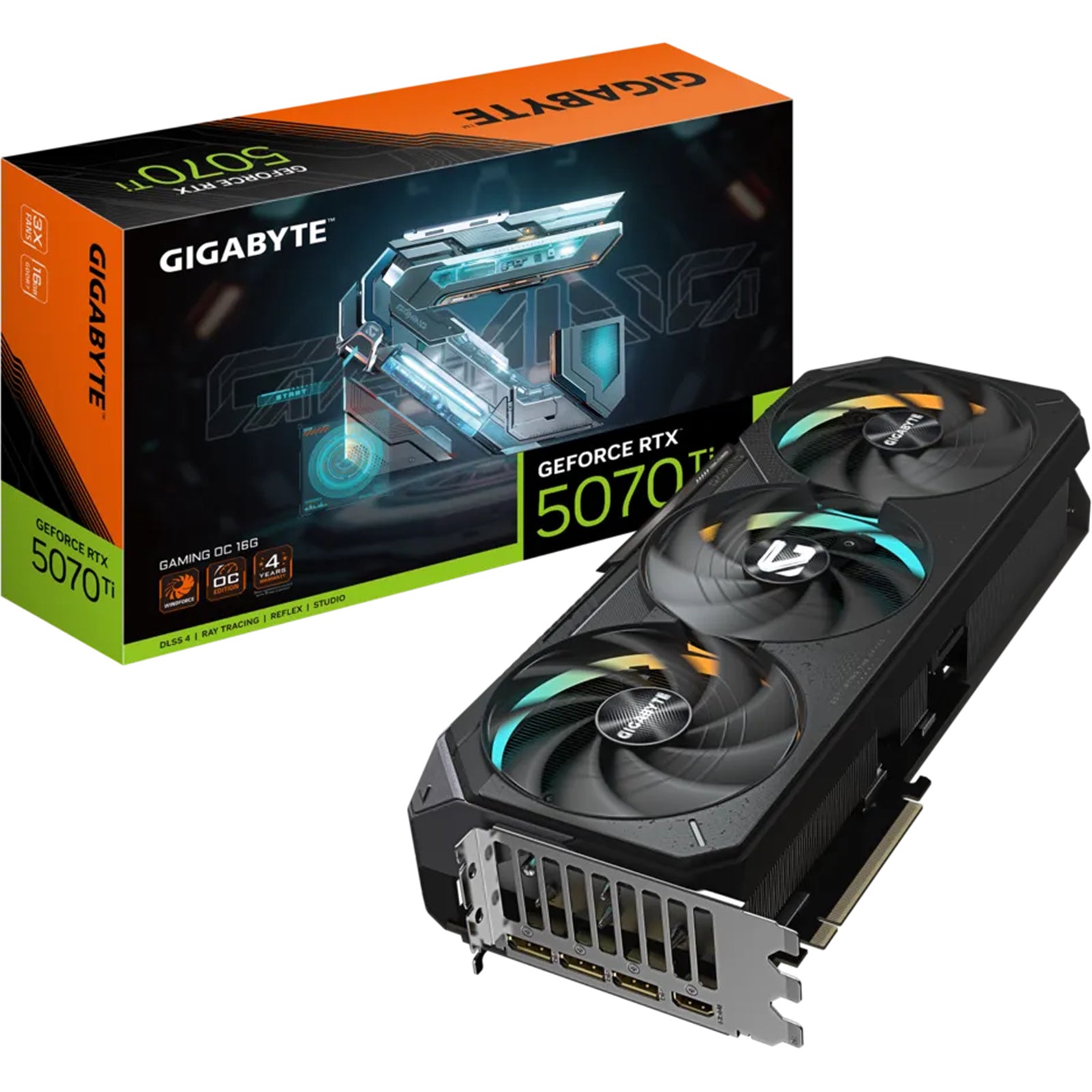 GIGABYTE GEFORCE RTX5070Ti GAMING OC 16GB TRIPLE FAN GDDR7(3+1 REG) - 4719331355562