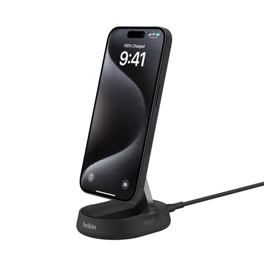 BELKIN QI2 WIRELESS CHARGING 15W TRAVEL STAND BLK - 745883868377